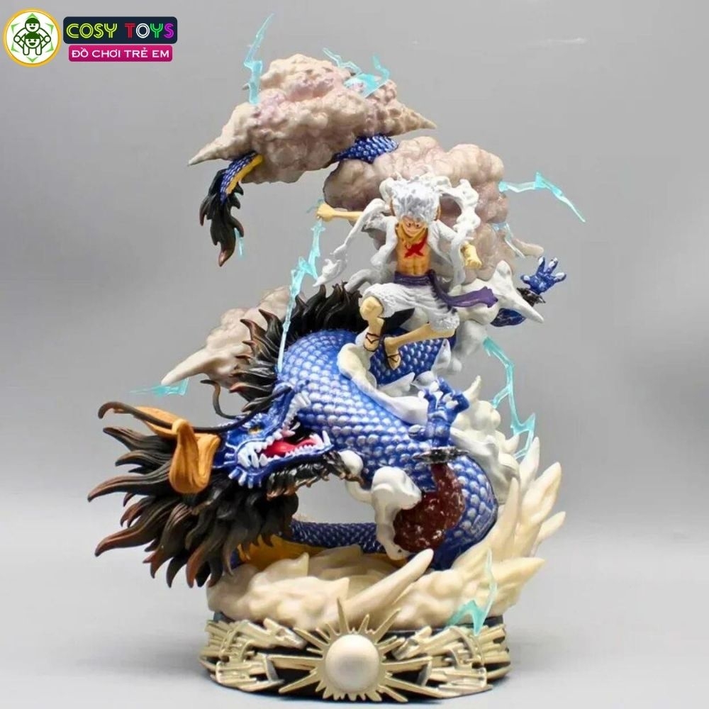 Mô hình OnePiece - Luffy Gear 5 đại chiến rồng Kaido - cao 23cm - rộng 18cm - nặng 1kg2 - Figure OnePiece - Có Hộp