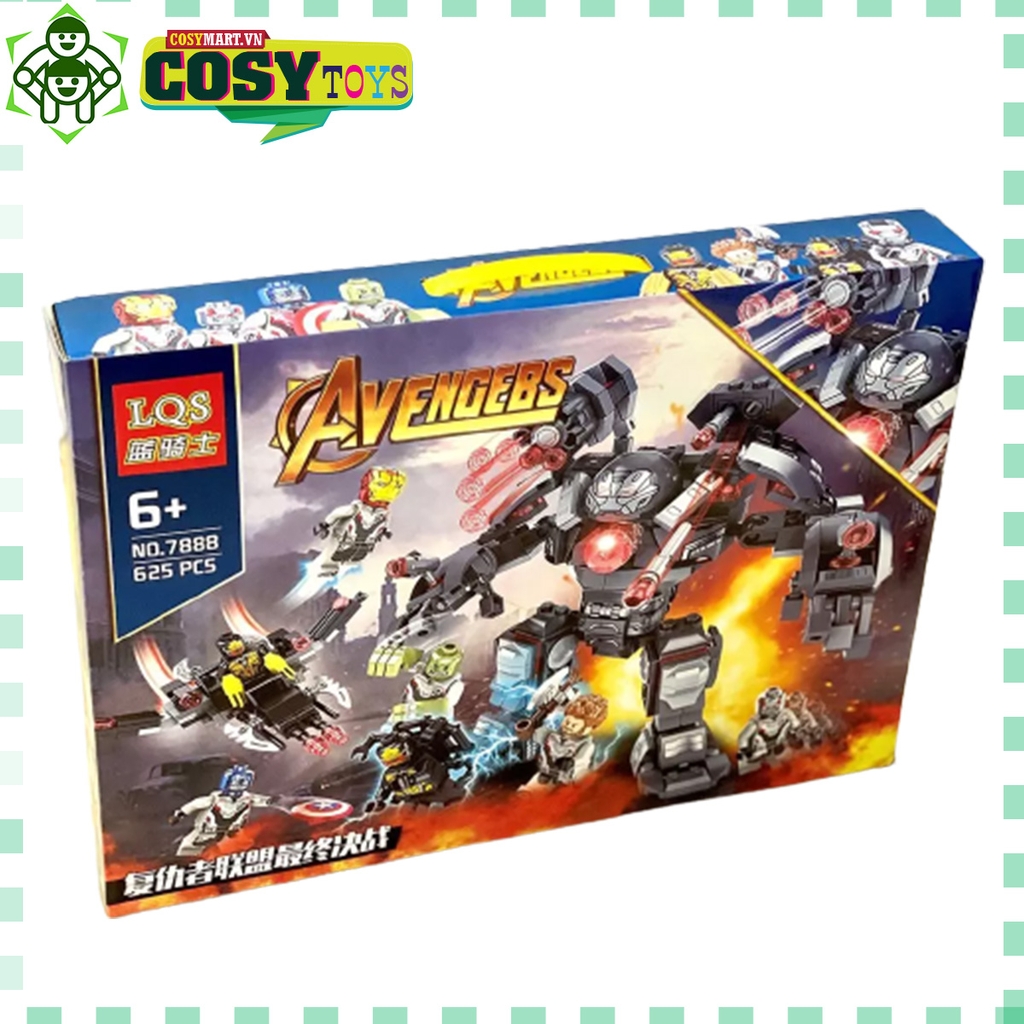 Đồ chơi lắp ghép xếp hình siêu anh hùng Iron Man xám với 625 mảnh ghép