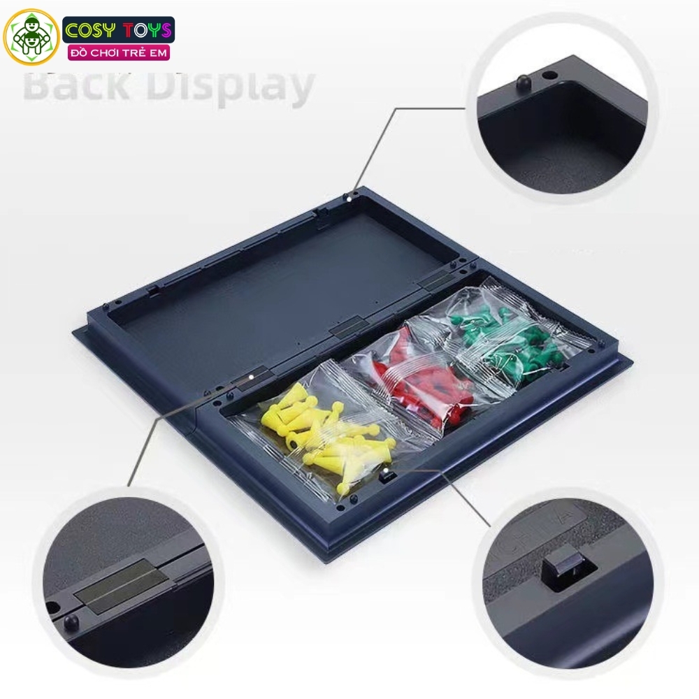 Đồ chơi cờ cá ngựa 3 trong 1 bằng nhựa cao cấp có nam châm hỗ trợ phát triển tư duy cho trẻ