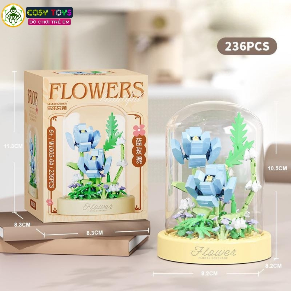 Đồ chơi lắp ghép xếp hình đóa hoa nghệ thuật (mẫu mới) đủ màu sắc với 168-308 chi tiết