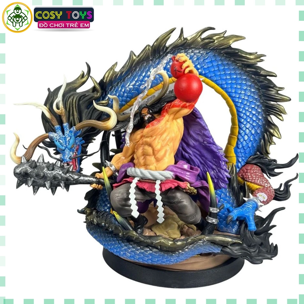 Mô hình OnePiece Kaido có rồng uốn lượn xung quanh siêu đẹp cao cấp, mẫu cao 33cm, nặng 2,7kg - Figure OnePiece - Có Hộp carton xốp