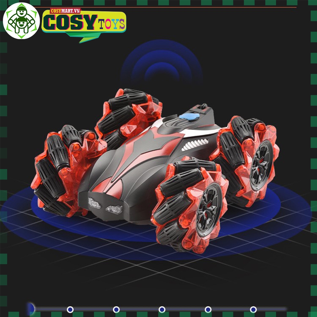 ĐỒ CHƠI XE ĐUA STUNT RACER ĐỊA HÌNH ĐIỀU KHIỂN TỪ XA 360 ĐỘ CÓ ĐÈN CHO BÉ