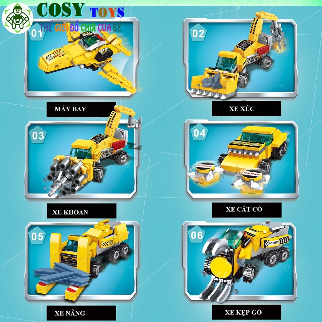 ĐỒ CHƠI LẮP GHÉP XẾP HÌNH ROBOT BUMBELEE 6 TRONG 1 VỚI HƠN 545 MẢNH GHÉP