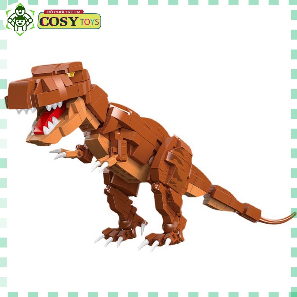 Đồ chơi lắp ghép xếp hình khủng long T-Rex với 350 mảnh ghép