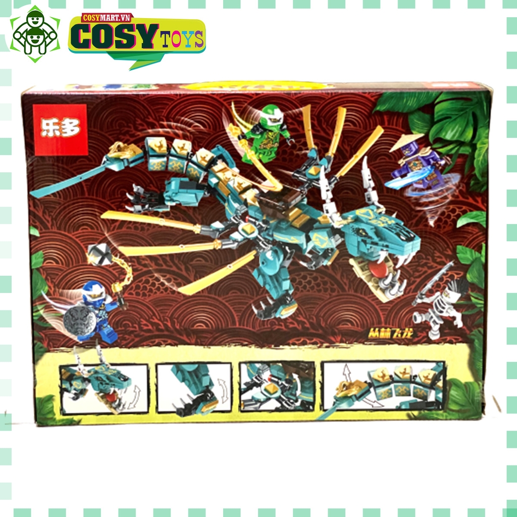 Đồ chơi lắp ghép xếp hình khủng long chiến binh rừng xanh của Ninjago với 499 mảnh ghép