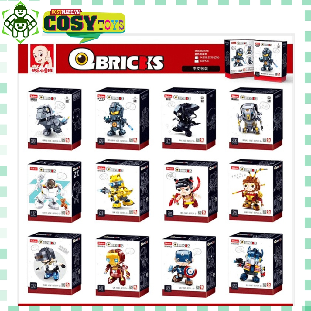 Đồ chơi lắp ghép xếp hình Captain American trong Avenger với 179 mảnh ghép, mẫu lớn, khớp có cử động được và nhiều chi tiết cho bé