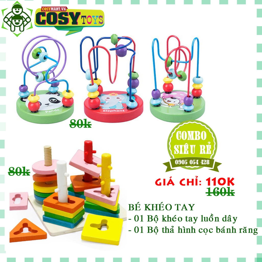 COMBO ĐỒ CHƠI GỖ THÔNG MINH (mẫu 01)