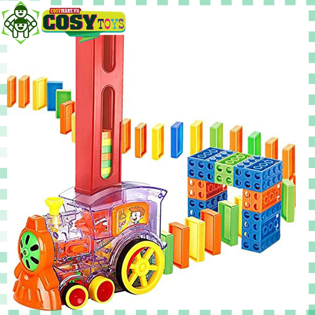 Đồ chơi xe lửa xếp domino với nhiều mẫu tàu cho bé