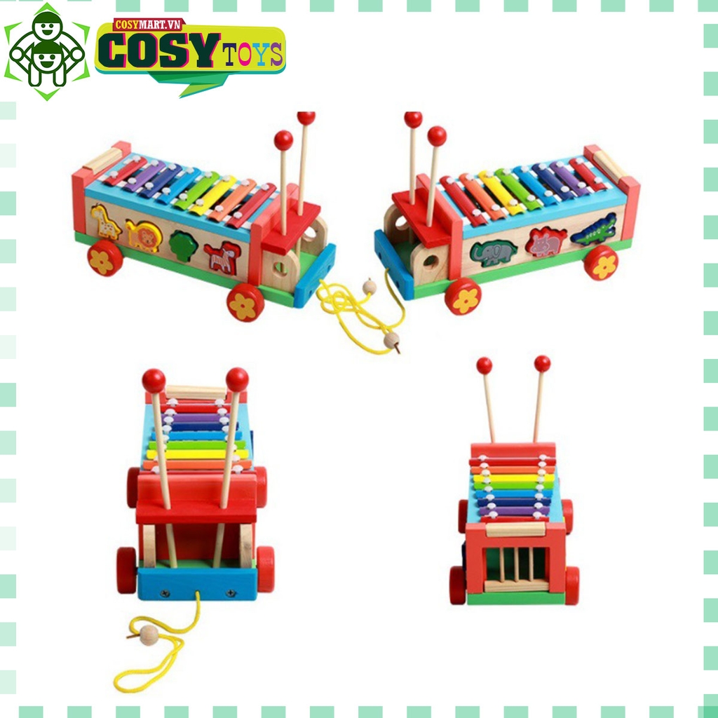 Xe đàn gỗ kèm thả động vật