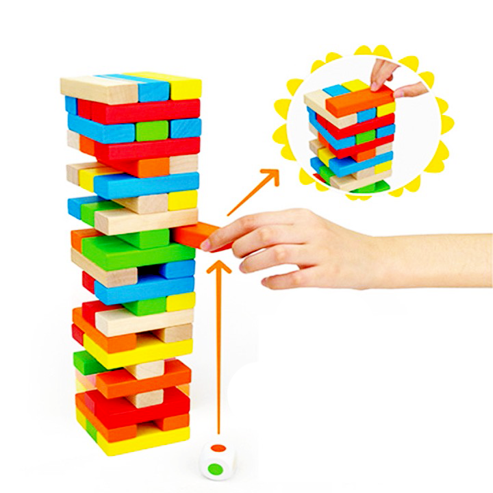 Bộ đồ chơi rút gỗ đủ mẫu: gỗ số, gỗ màu và gỗ nhân vật cho bé