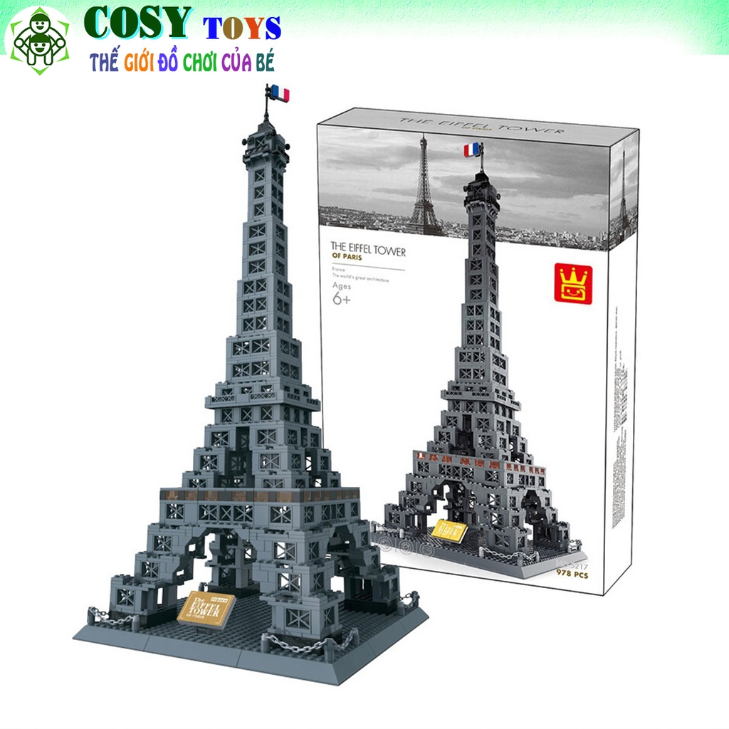 Mua Mô hình tháp Eiffel cao 25 cm Màu Vàng Rêu tại An Vy store
