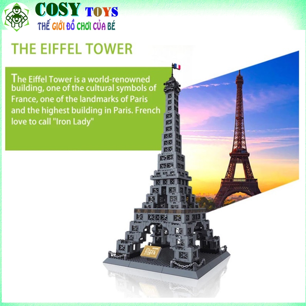 Đồ chơi lắp ghép xếp hình tháp Eiffel với 978 chi tiết Đồ chơi trẻ ...