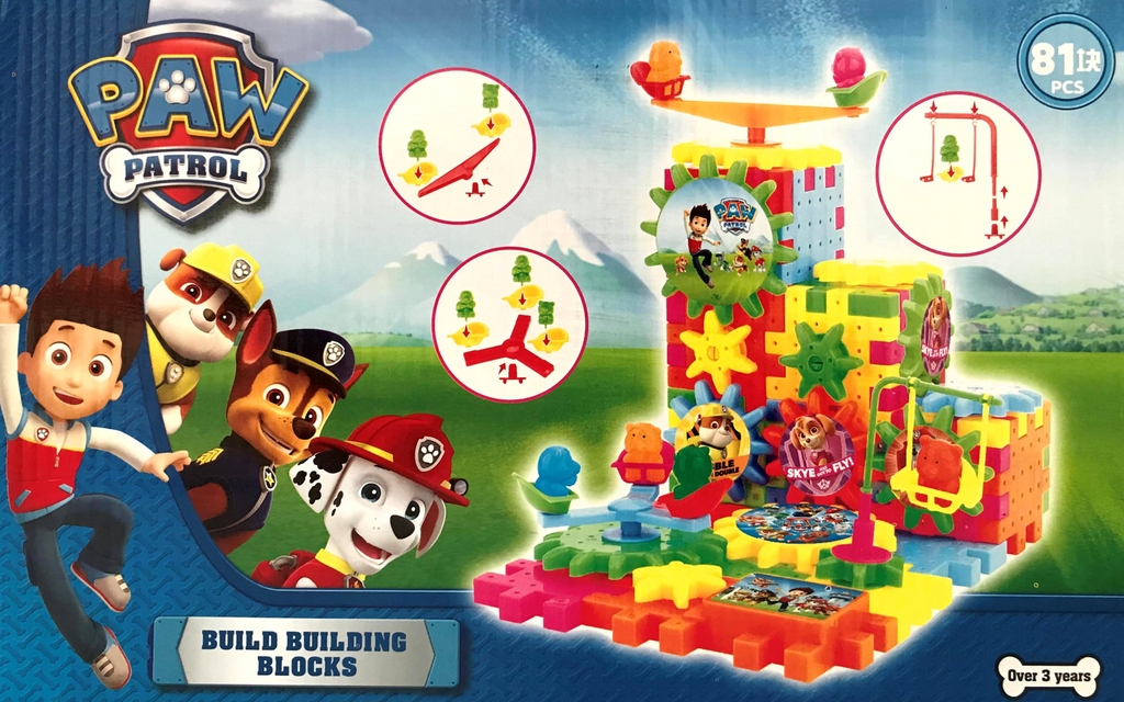 Hộp lắp ghép bánh xe liên hoàn hình chó PAW