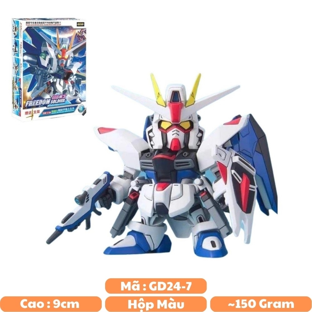 Mô hình Robot - GundamSD Gundam FREEDOM - JUSTICE - SHENGDUN - XUNLEI Cao 9cm - nặng 100gram