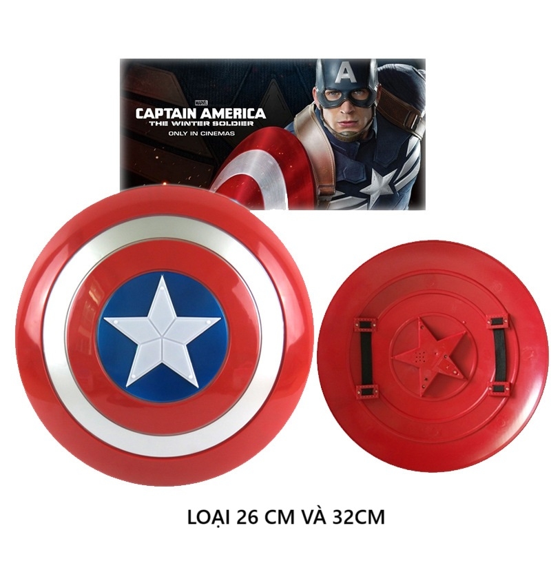 Khiên đội trưởng mỹ cỡ lớn có đèn và nhạc cho bé