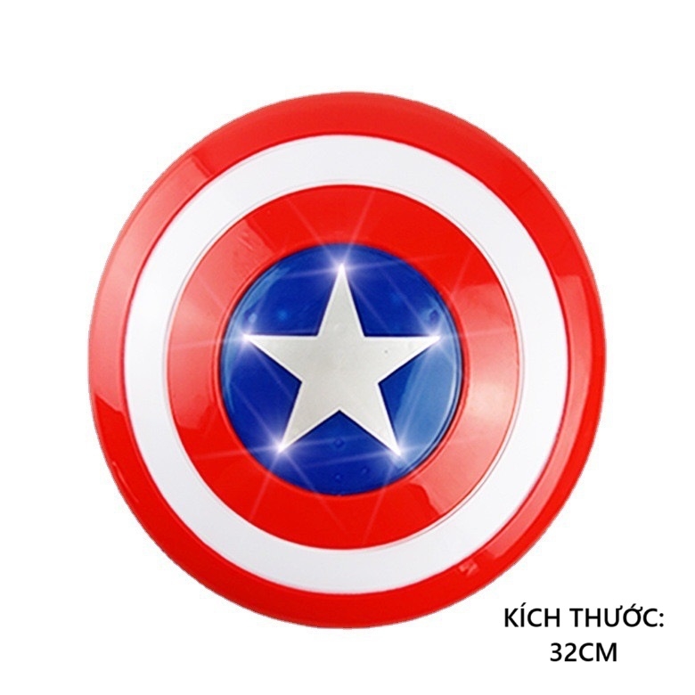 Khiên đội trưởng mỹ cỡ lớn có đèn và nhạc cho bé