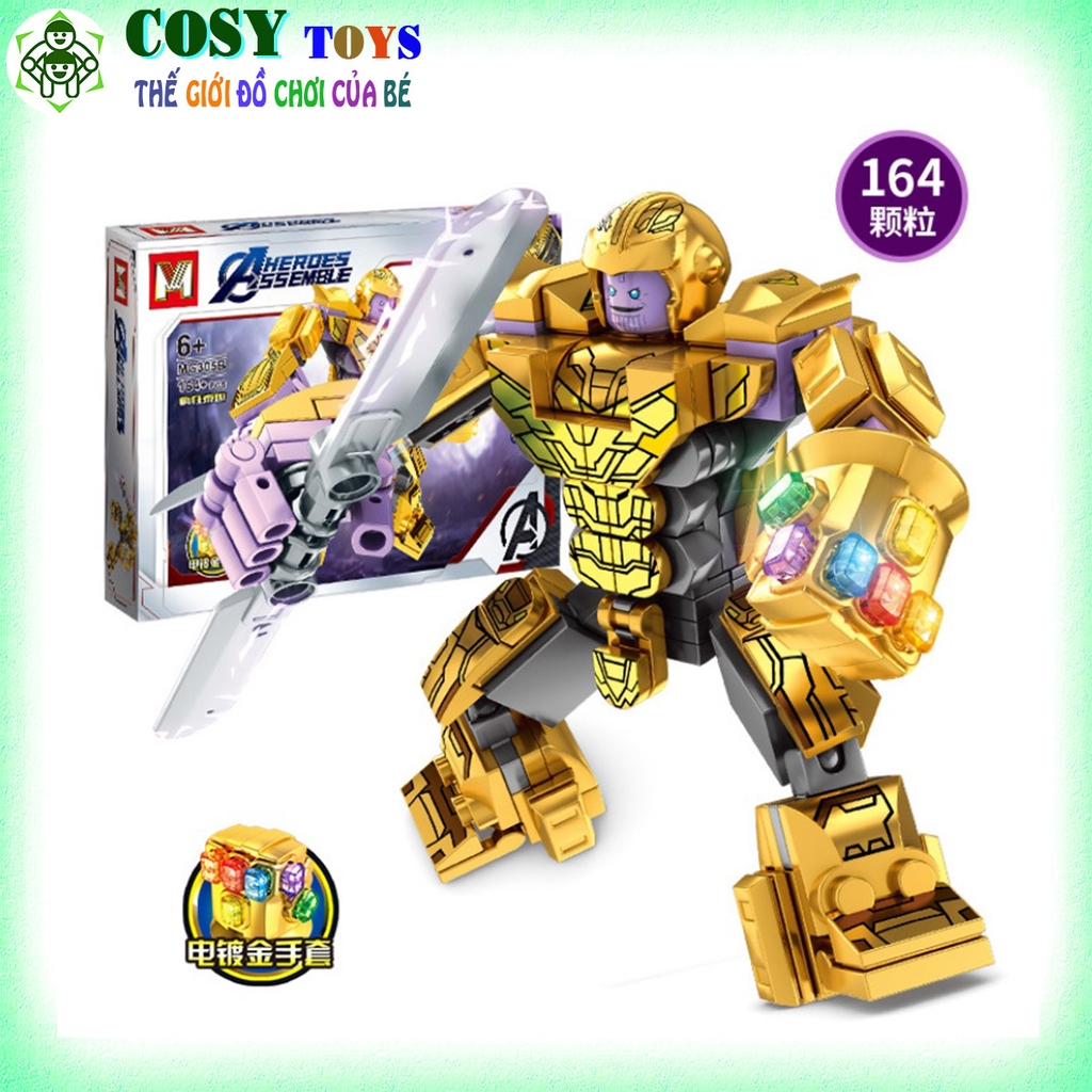 Đồ chơi lắp ghép xếp hình các Siêu anh hùng Avenger chiến đấu với 164-195 pics