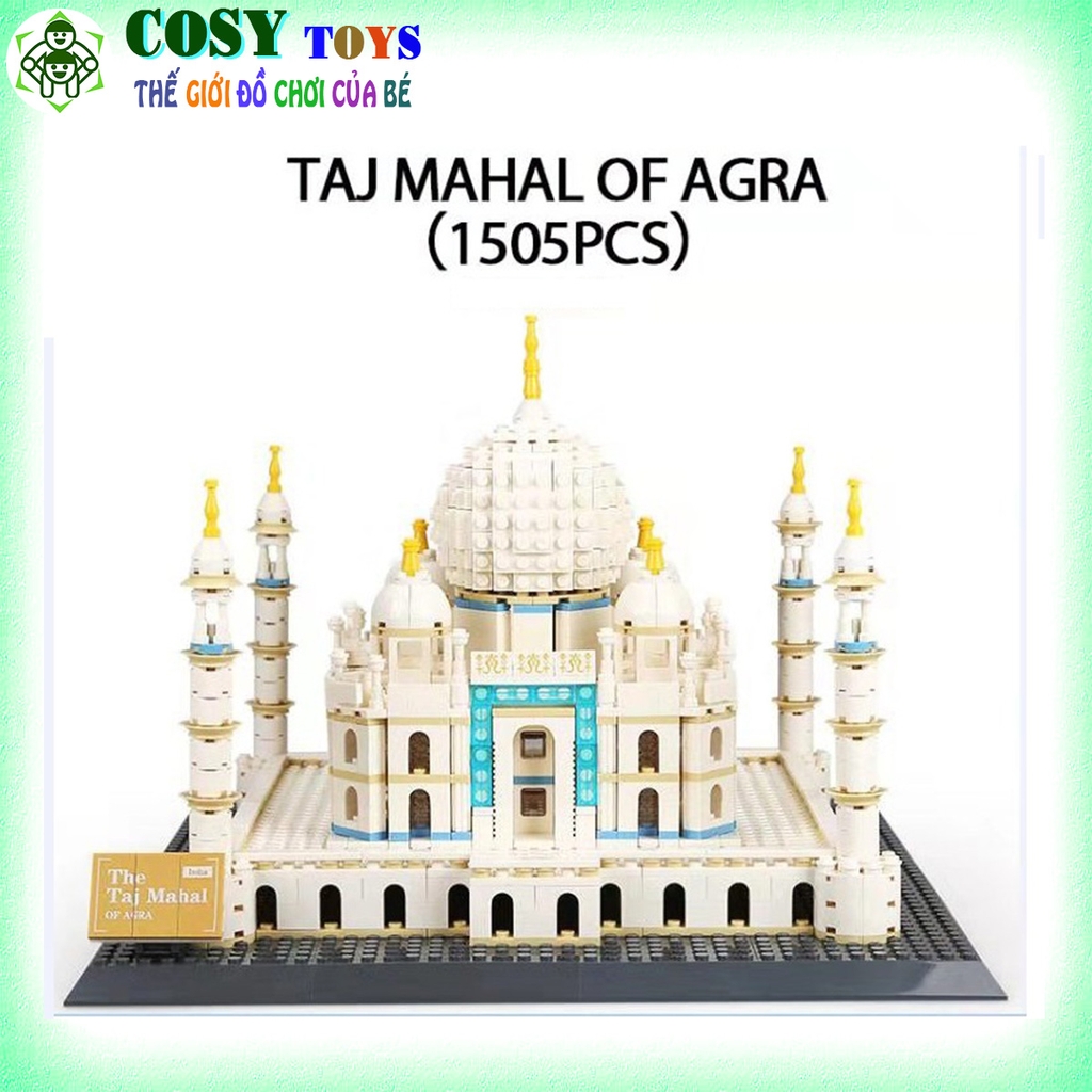 Đồ chơi lắp ghép xếp hình đền Taj Mahal of Agra với 1505 chi tiết