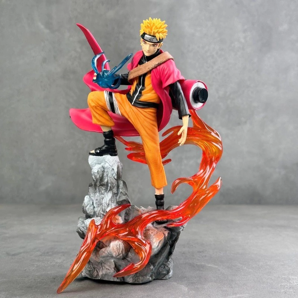 Mô hình Ninja - hiền nhân trạng thái đứng trên núi kèm hiệu ứng đẹp - Cao 23cm