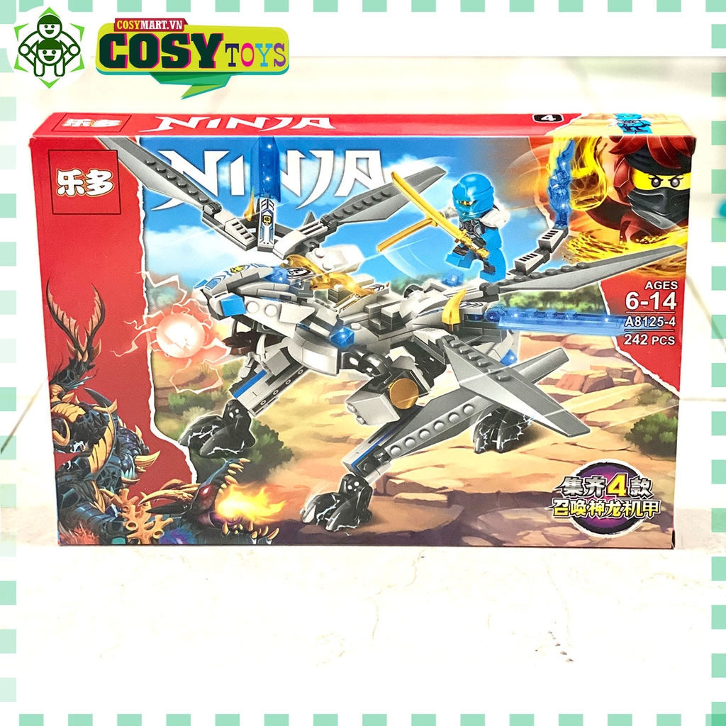 Đồ chơi lắp ghép xếp hình chiến binh Ninjago cưỡi rồng với hơn 243 chi tiết