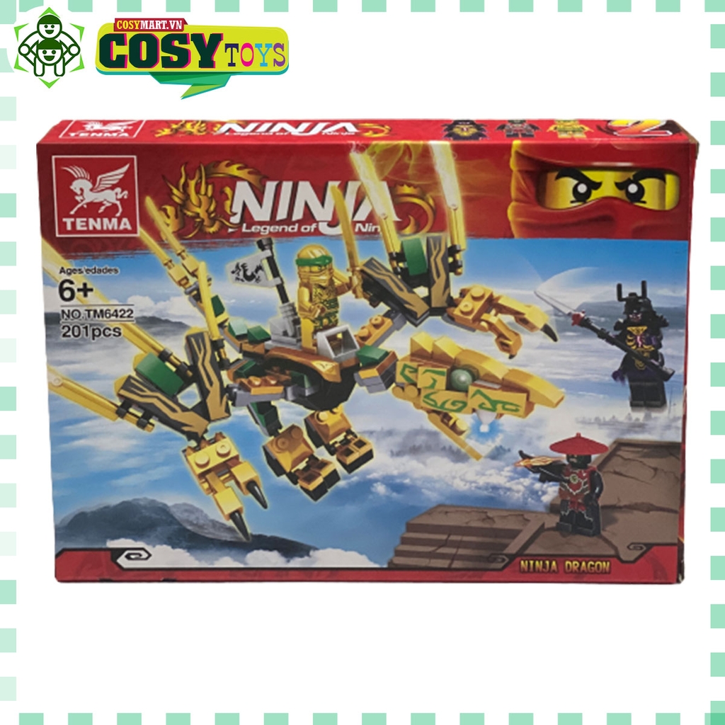 ĐỒ CHƠI LẮP GHÉP XẾP HÌNH NINJJAGO RỒNG VÀNG CỦA LLLOYD VỚI HƠN 201 MẢNH GHÉP