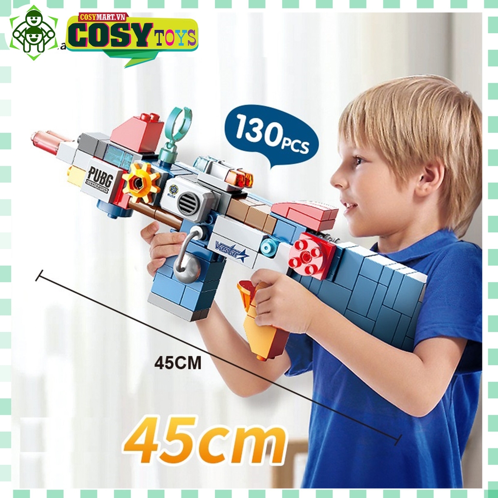 Đồ chơi lắp ghép xếp hình lắp ráp đa năng bộ 4 trong 1 hơn 130 chi tiết