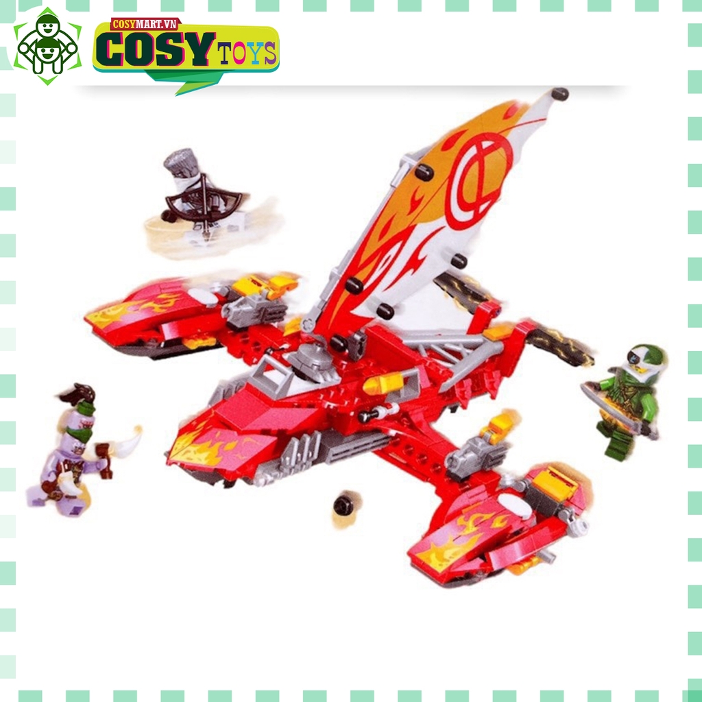 Đồ chơi lắp ghép xếp hình tàu 2 thân của các Ninjago trong Trận Chiến Trên Biển Catamaran với từ 429 mảnh ghép