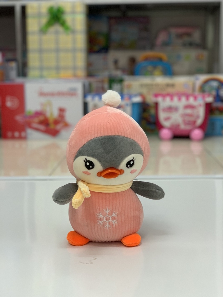 Thú bông chim cánh cụt- màu hồng