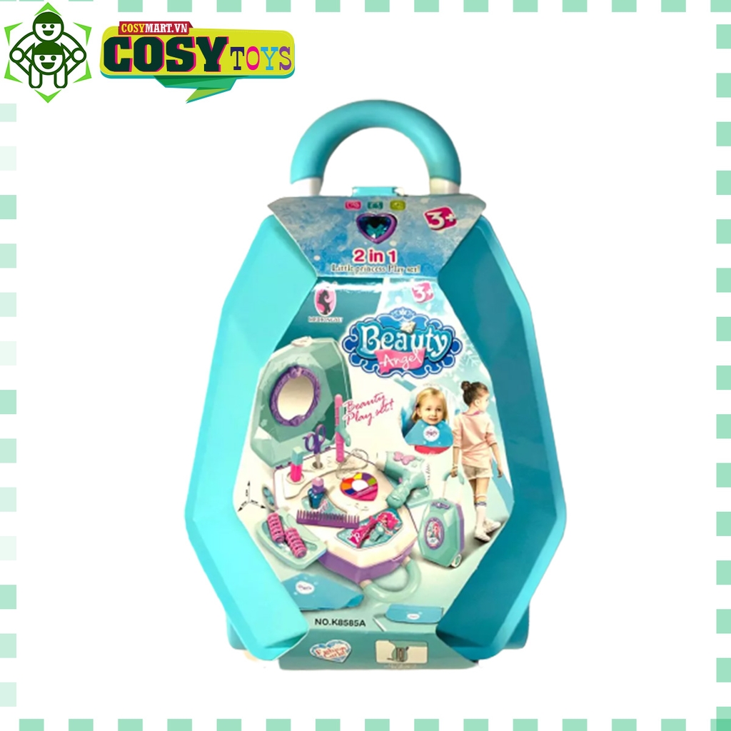 Vali các dụng cụ trang điểm 2 trong 1 với hơn 18 chi tiết cho bé gái