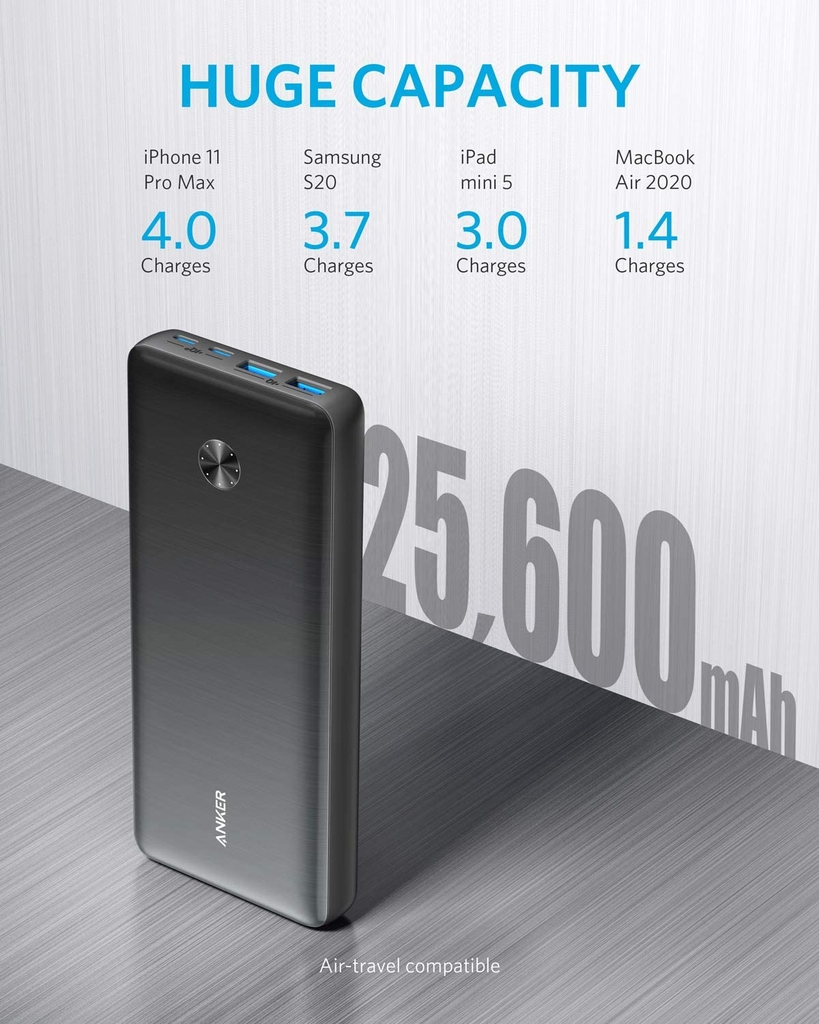 Pin Dự Phòng ANKER PowerCore III Elite 25.600mAh Power Delivery 87w - A1291