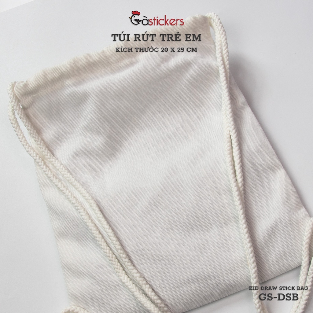 Túi rút trẻ em GaStickers từ 2-5 tuổi vải canvas