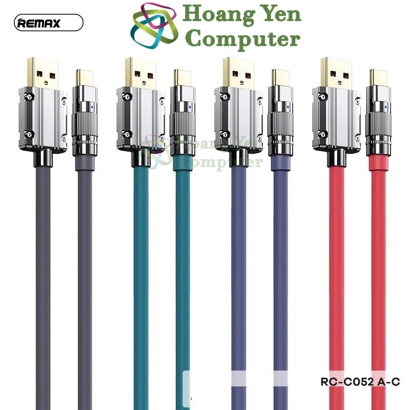 RC-C052] Cáp Sạc Nhanh TYPE C Remax RC-C052 66W cho ANDROID Dài 1.2M (Có  Led ) - MÀU SẮC NGẪU NHIÊN - hoangyencomputer | Hoàng Yến Computer