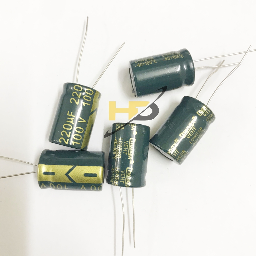 Tụ Hóa 100V 220uF 13x21mm Tần Số Cao