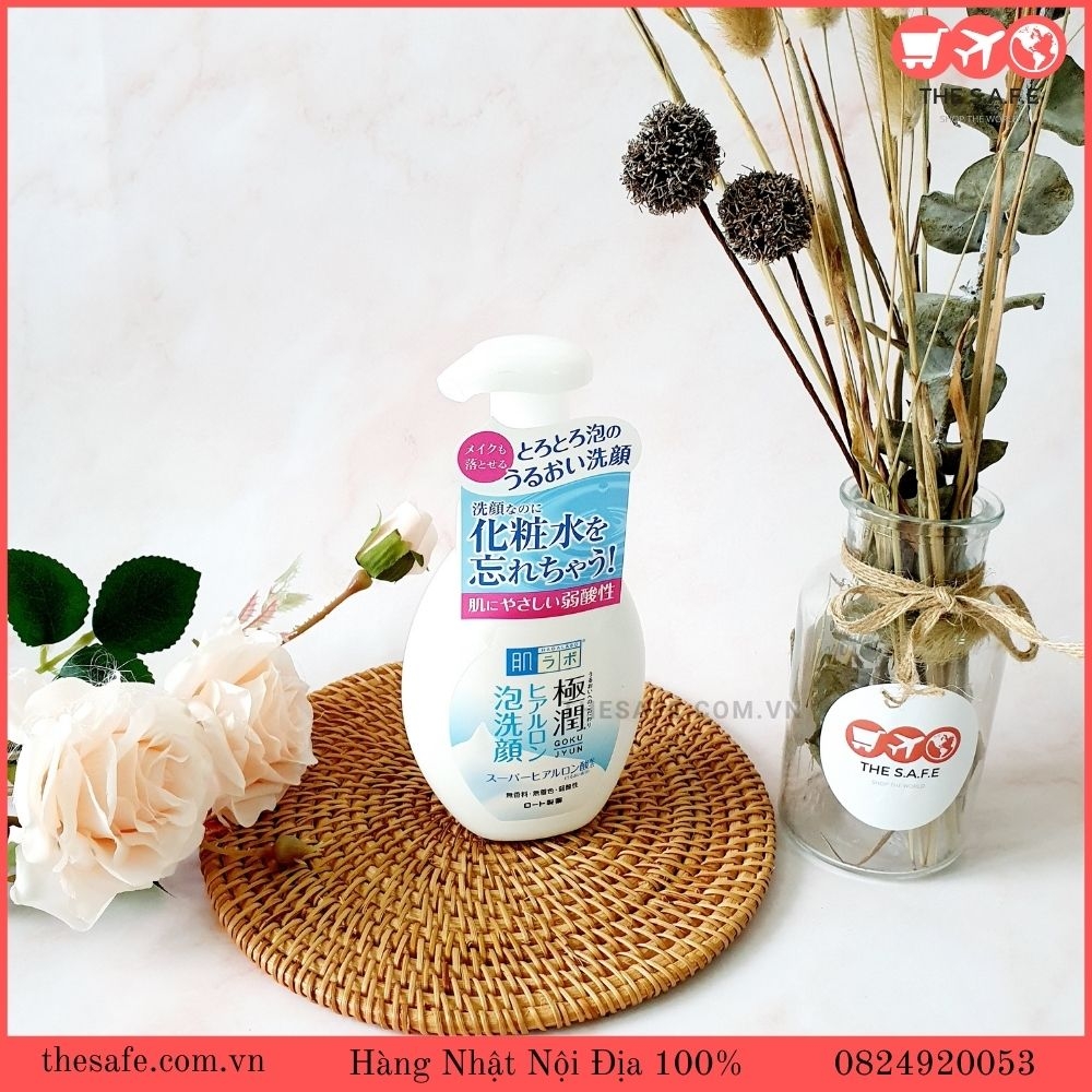 Sữa rửa mặt tạo bọt Hadalabo trắng dành cho da thường
