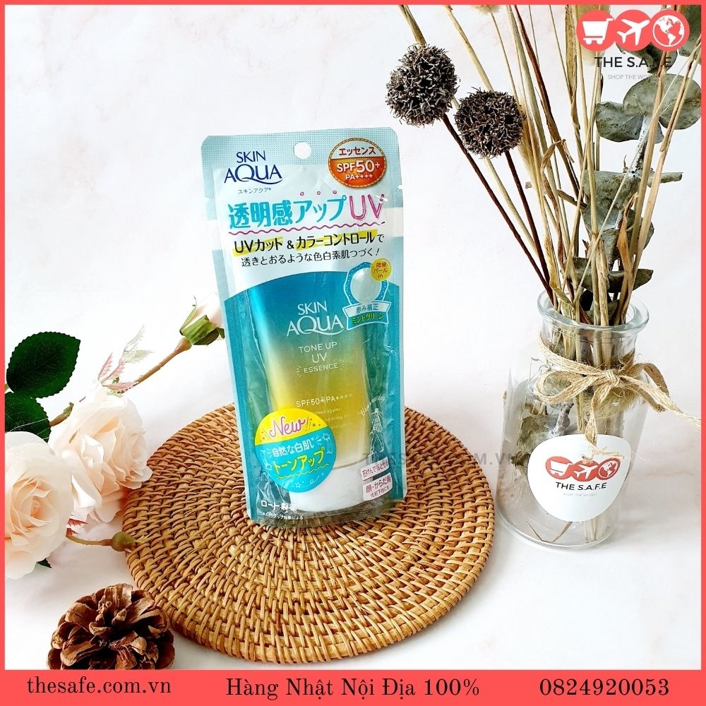 Kem chống nắng skinaqua Tone Up UV Essence ( xanh)