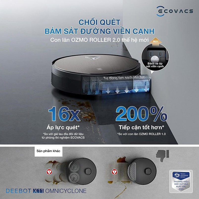 Robot hút bụi lau nhà Ecovacs Deebot X11 OmniCyclone 2026.
