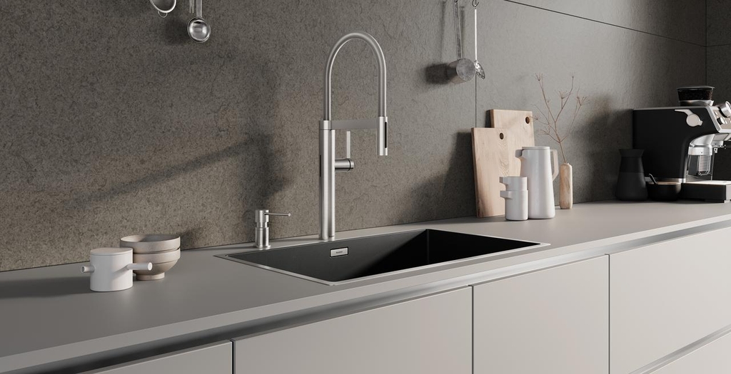 Vòi chậu rửa Blanco Culina-S II PVD Steel (527463)