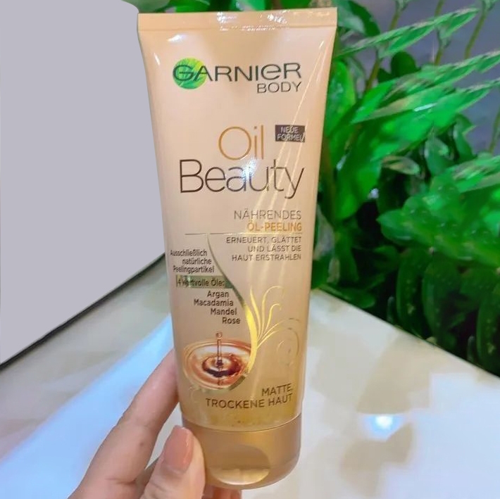 Dầu dưỡng da, tẩy tế bào chết toàn thân Garnier Body Oil Beauty