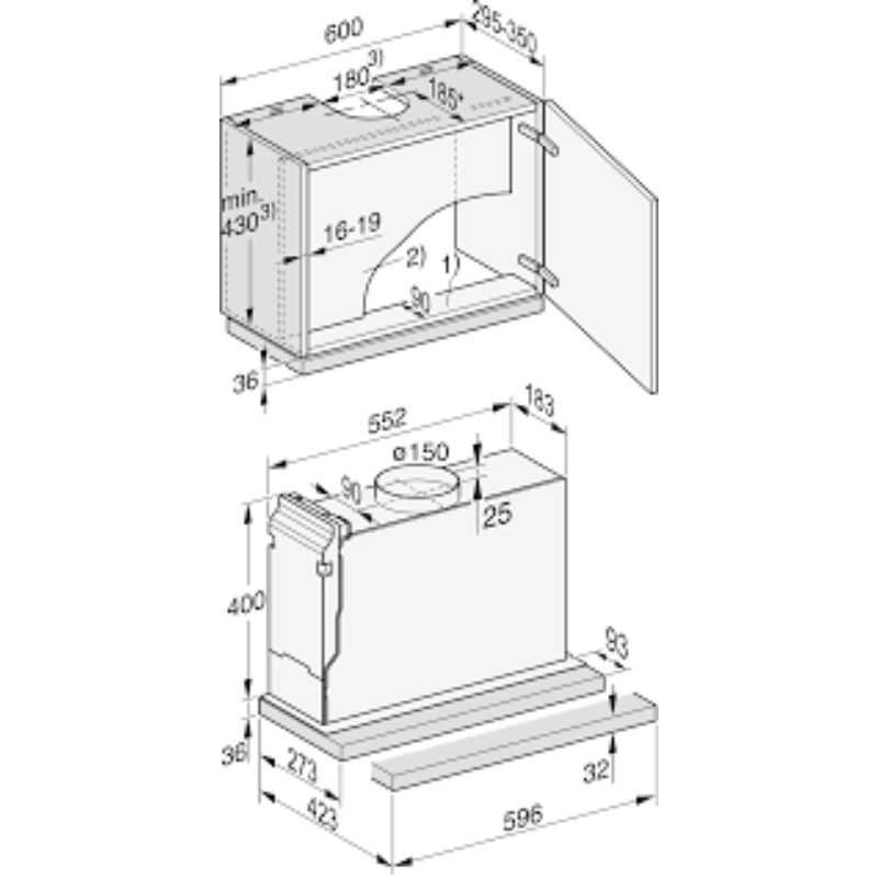 Máy hút mùi âm tủ Miele DAS 2620