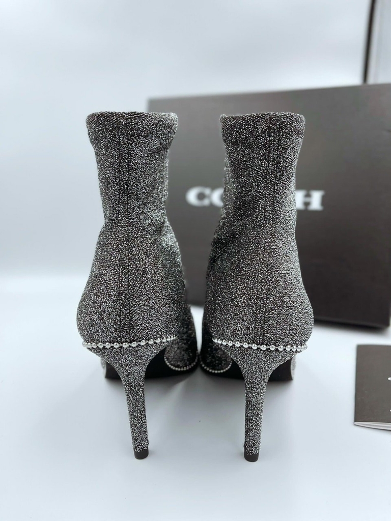 BOOTS COACH WHITNY BOOTIE SILVER 