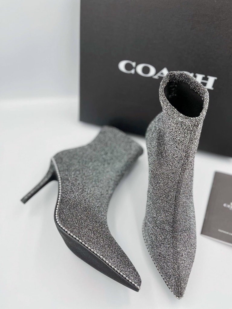 BOOTS COACH WHITNY BOOTIE SILVER 