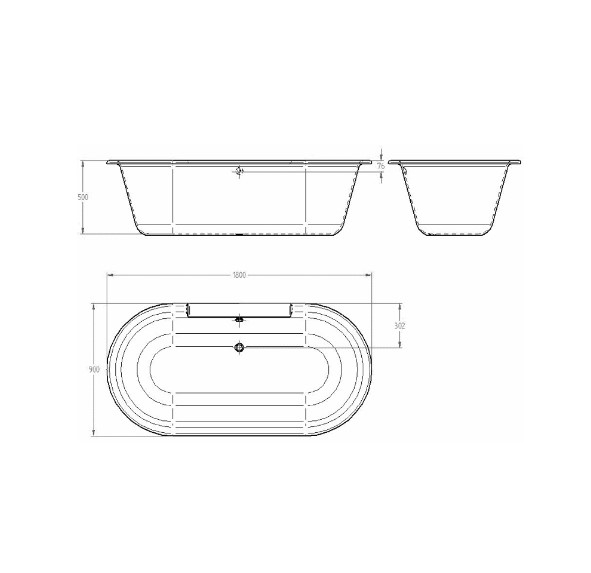 Bồn tắm xây 1m8 GROHE Eurocosmo 39154000