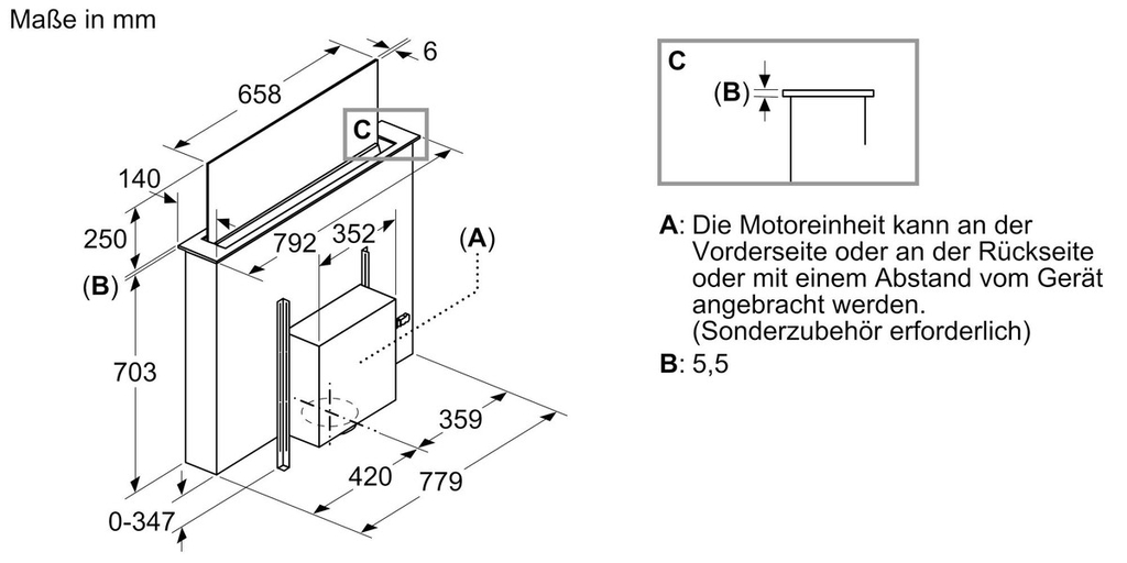Hút mùi âm bàn Siemens LD88WMM65 iQ700