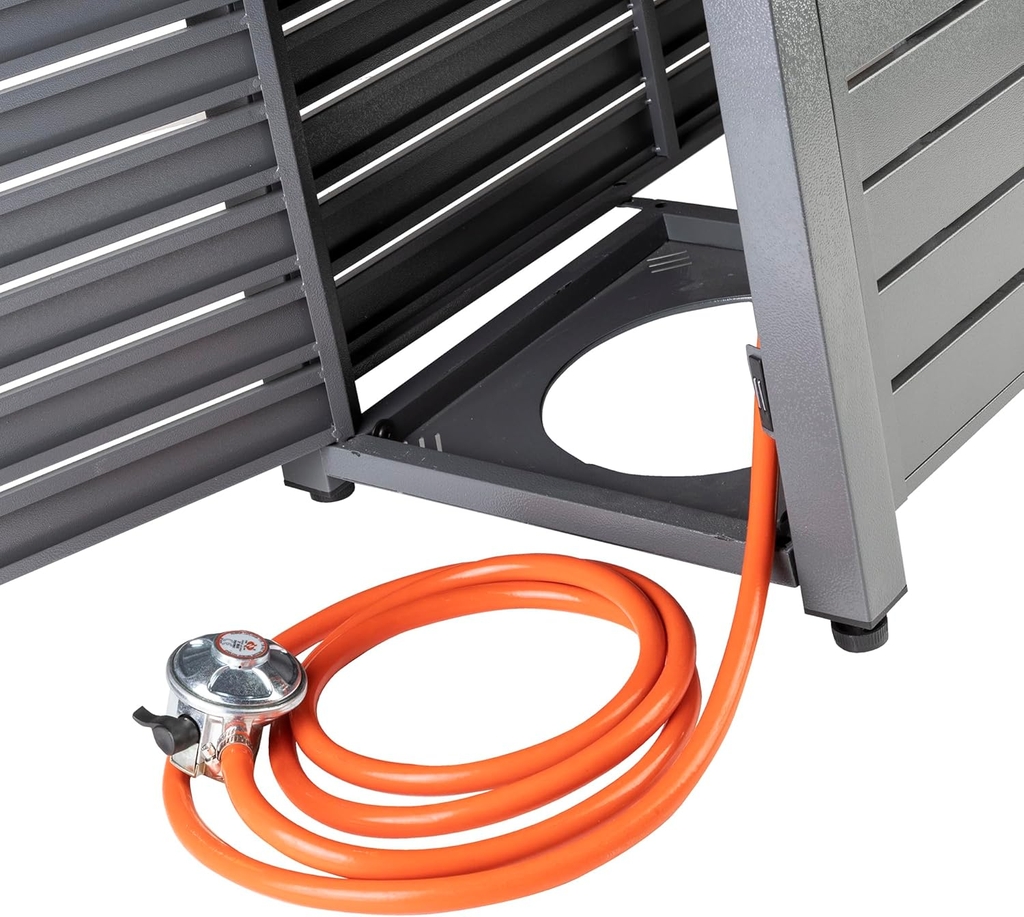Bàn lửa gas hình chữ nhật Fire Mountain kèm đá nham thạch và tấm phủ bảo vệ