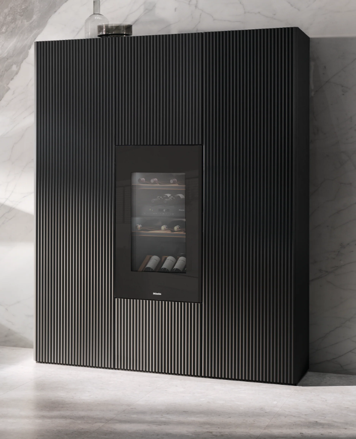Tủ Rượu Âm Tủ Miele KWT 6422 iG-1 Obsidian Black Glass