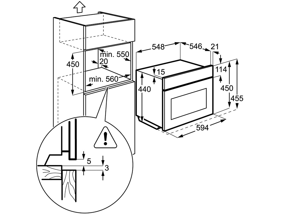 Lò nướng kết hợp vi sóng Aeg KMK 721000 M