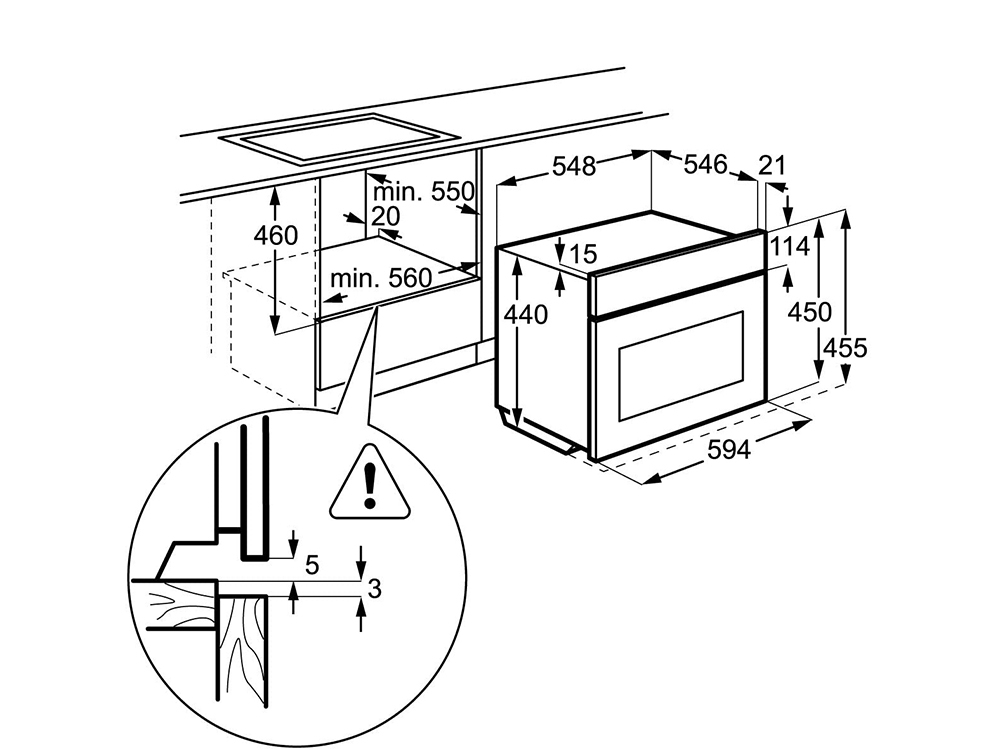 Lò nướng kết hợp vi sóng Aeg KMK 721000 M