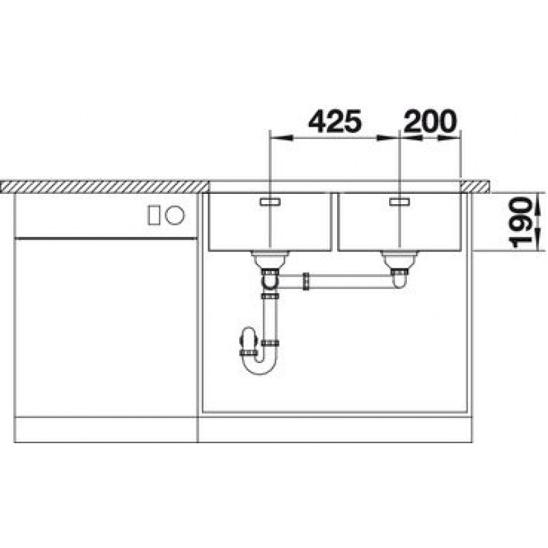 Chậu rửa bát âm bàn Blanco Andano 400/400-U