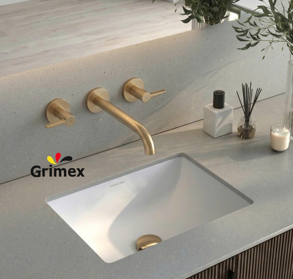 Vòi lavabo âm tường AXOR Edge Brushed Bronze (48160140)