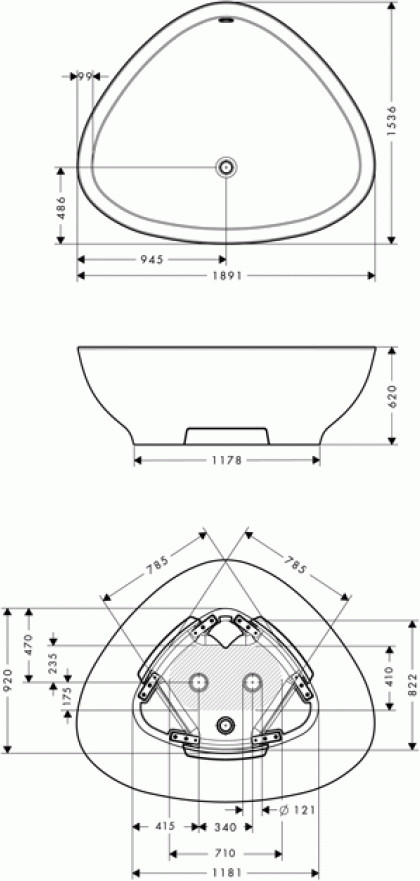 Bồn tắm độc lập Axor Massaud (18950000)